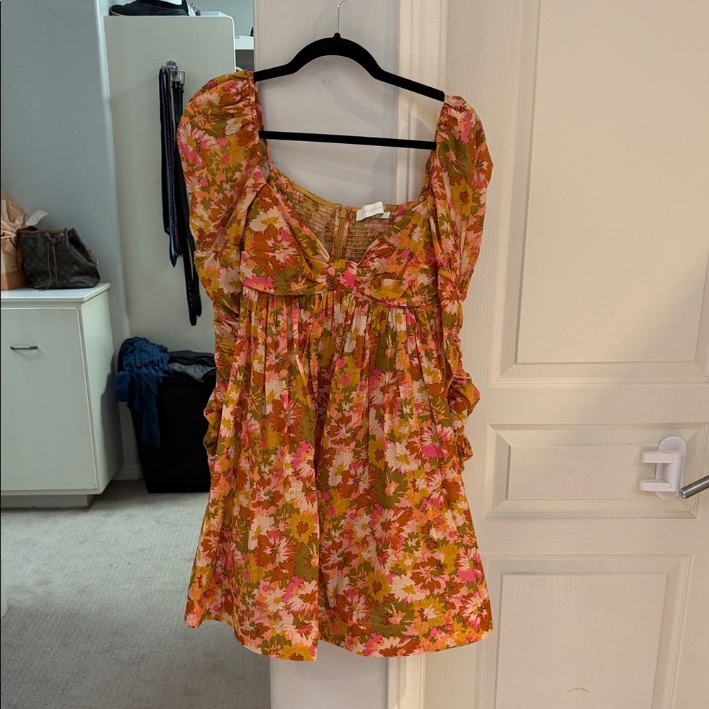 Zimmermann Pink and Green Floral Dress